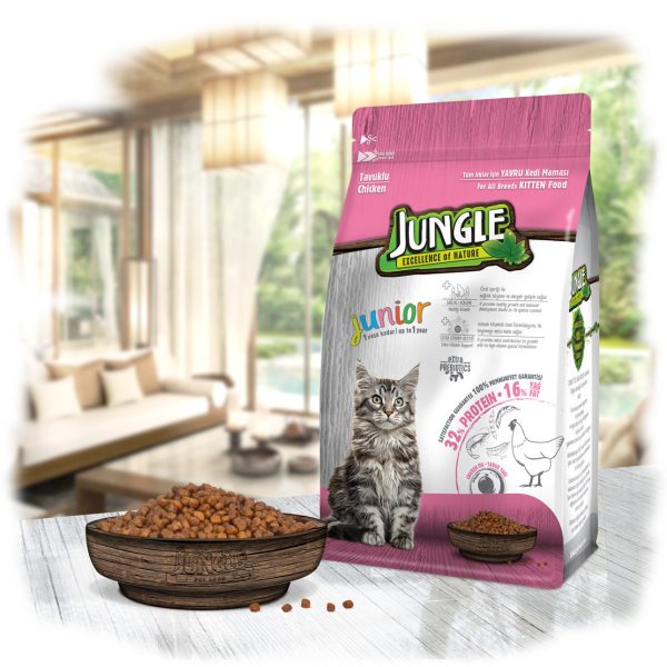 Jungle Junior Cat Food Chicken & Fish 1.5kg, Premium Quality, Made in Turkey