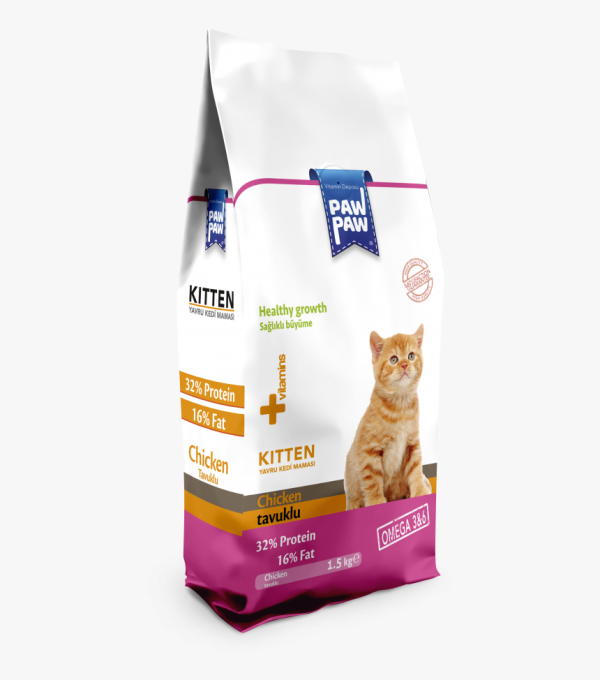 Paw Paw Kitten Cat Food with Fish 1.5 kg Pack