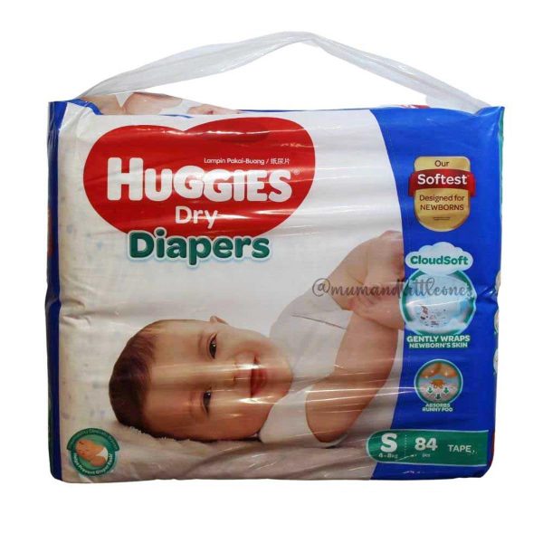 Huggies Small Belt System Baby Diapers 80 Pcs 4-8kg Malaysia