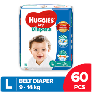 Huggies Large Belt Baby Diaper 9-14kg, Made in Malaysia Best Price in BD