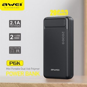 Awei P6K 20000mAh Fast Charging Power Bank Wholesale Express BD
