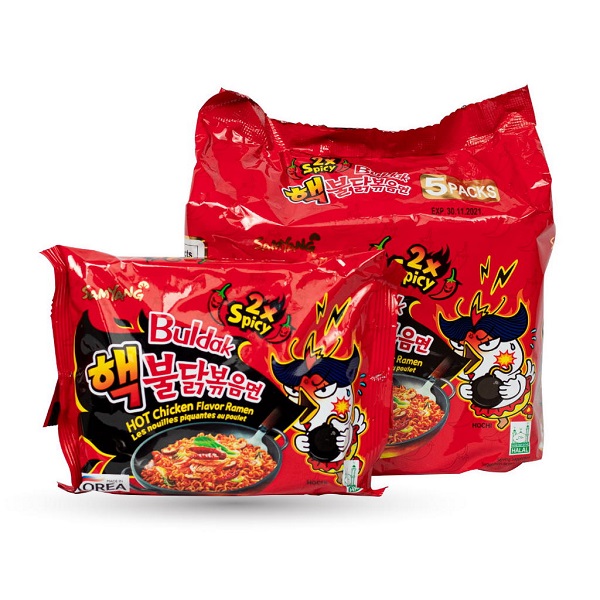 Samyang Noodles Hot Chicken Ramen 2X Spicy Red Wholesale Express BD Lowest Price in BD Wholesaler