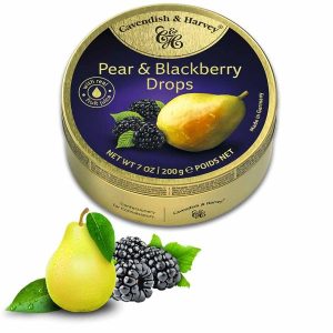 Cavendish & Harvey Candy Pear & Blackberry Drops Tin 200g Wholesale Express BD