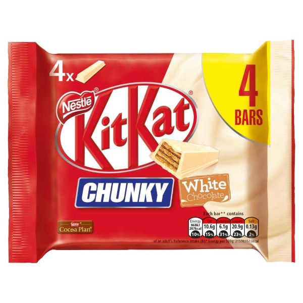 Nestle Kitkat Chocolate 4 Bars Chunky White Chocolate 160g Wholesale Express BD