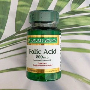 Nature's Bounty Folic Acid 800mcg 250 Tablets Wholesale Express BD