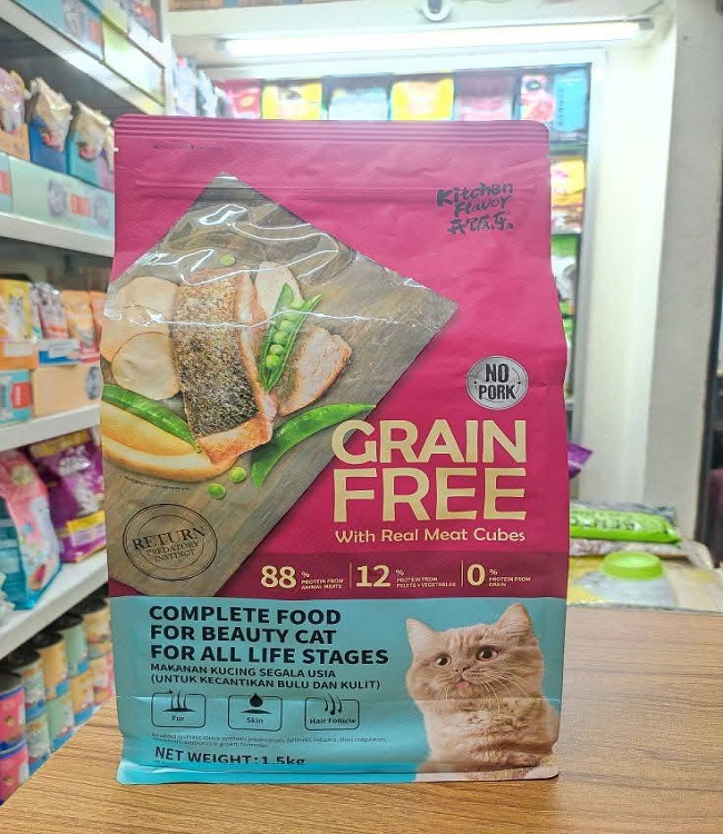 Kitchen Flavor Grain Free Complete Beauty Cat Food for All Life Stages 1.5kg Wholesale Express BD