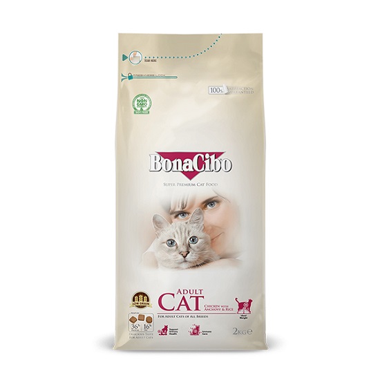 Buy Bonacibo Adult Cat Food Chicken with Anchovy & Rice 2kg Wholesale Express BD