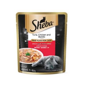 Buy Sheba Tuna, Chicken and Bonito Flavor 70g Pouch Wet Food Wholesale Express BD